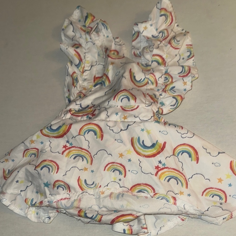 Rainbow Ruffle Kids Size 2T SHEIN Dress.